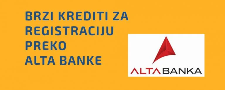 Kredi na tehničkom pregledu za kompletnu registraciju - Alta Banka